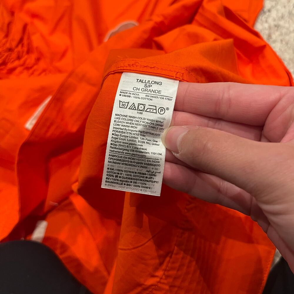 NWT Banana Republic Cotton Poplin Cinch Waist Mini Dress Sz S Tall Blood Orange - Picture 5 of 7